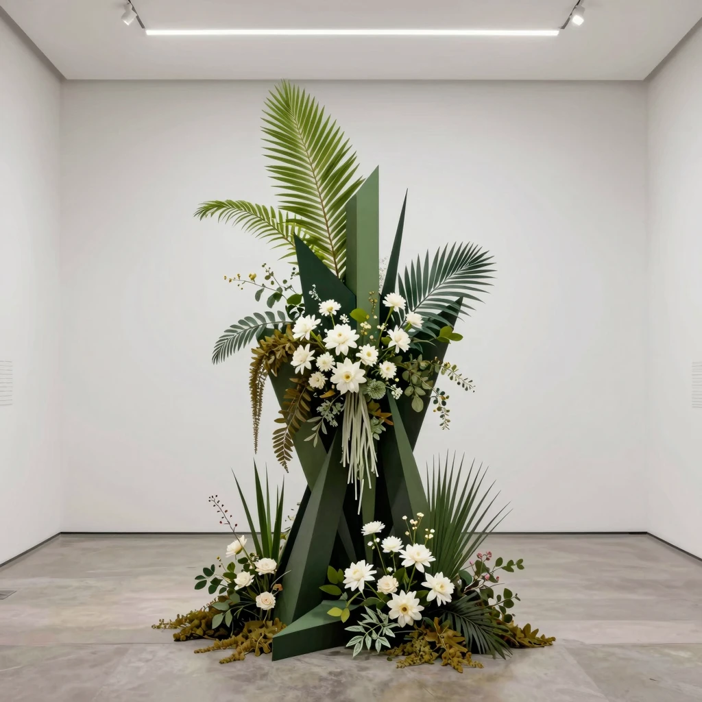 Modern architectural floral arrangement