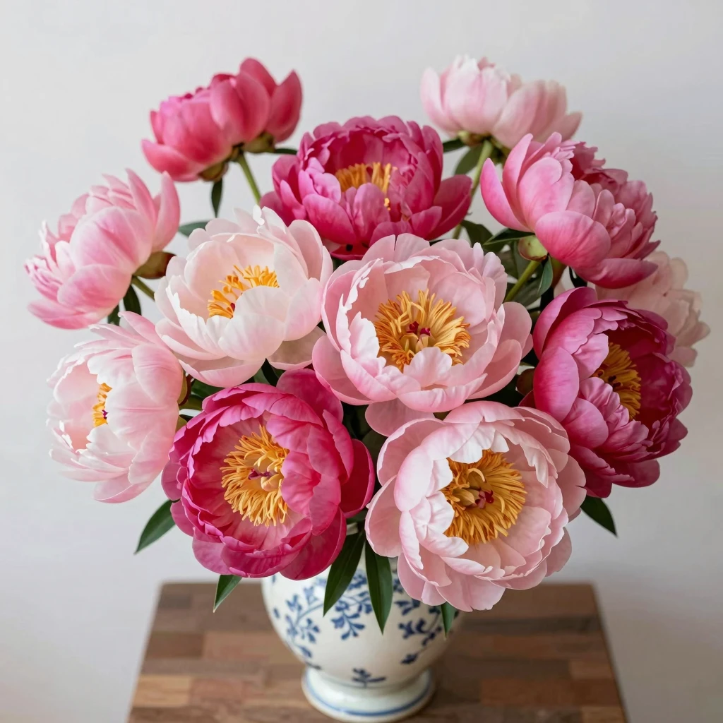 Peony Paradise arrangement with lush peonies